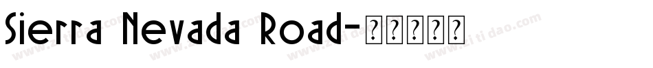 Sierra Nevada Road字体转换